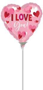 09" I Love You Playful Hearts Balloon