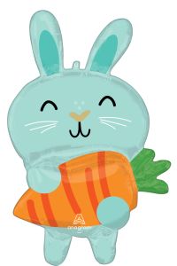 SuperShape Minty Bunny with Carrot Balloon