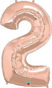 34" Rose Gold Number 2 Balloon
