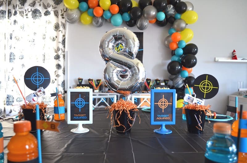 nerf party decoration ideas