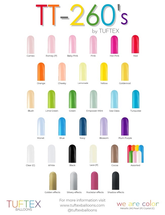 TT-260 Tuftex Balloon Colors